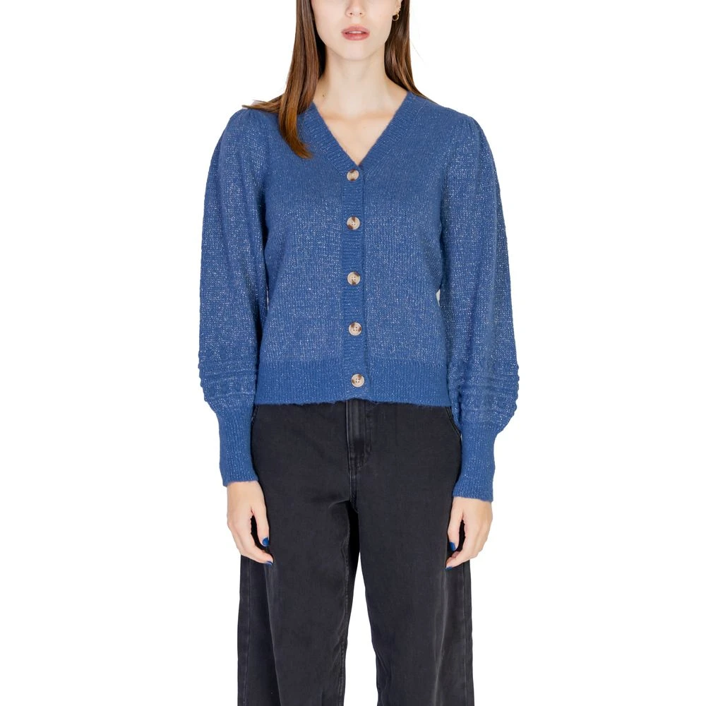 Vila Blauwe Gebreide Kleding Herfst Winter Collectie Blue Dames