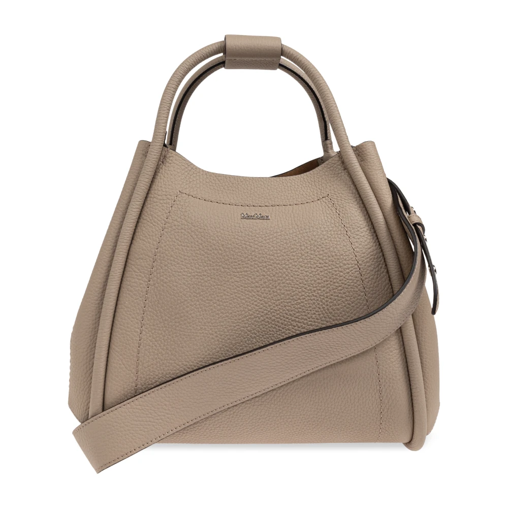 Max Mara Handtas Drummedmarine Beige Dames