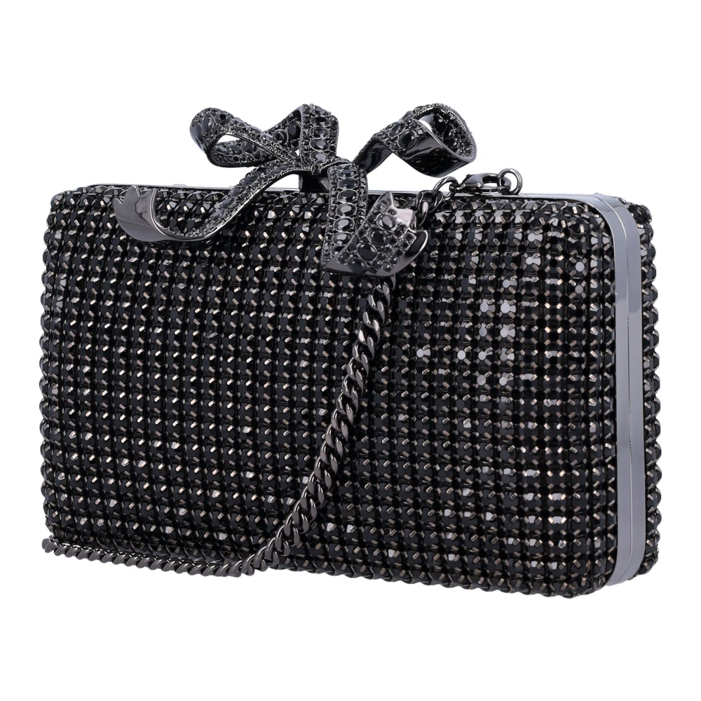 Self Portrait Kristal Diamanté Box Clutch Black Dames