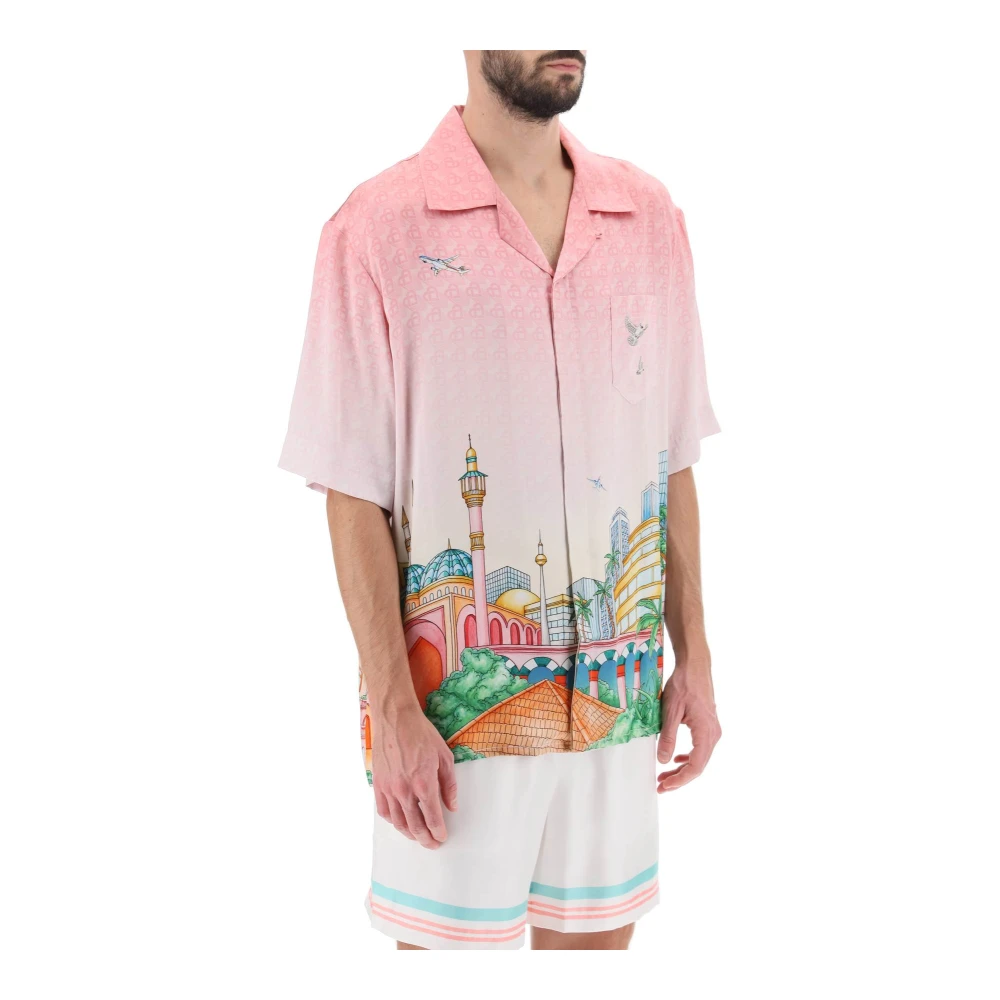 Casablanca Cubaanse Overhemd met Ochtend Stadsgezicht Multicolor Heren