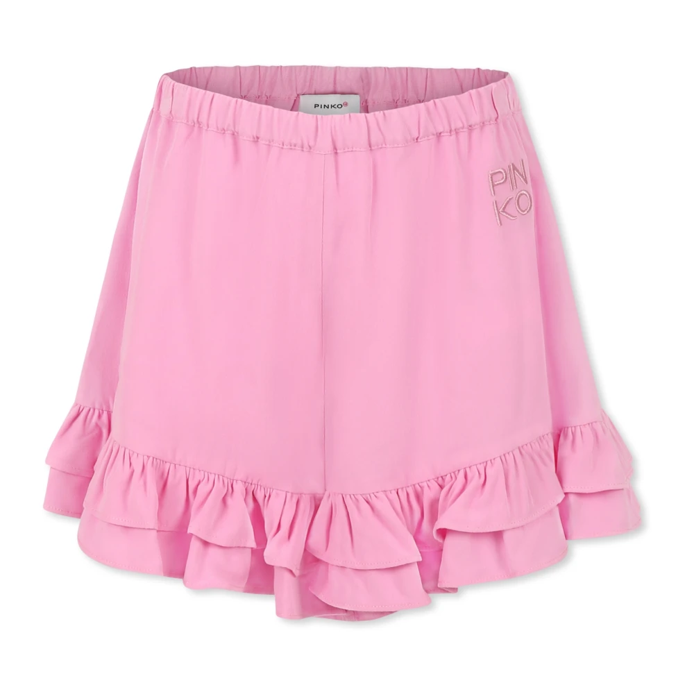 PINKO Elegant Rosa Volang Shorts Pink, Flicka