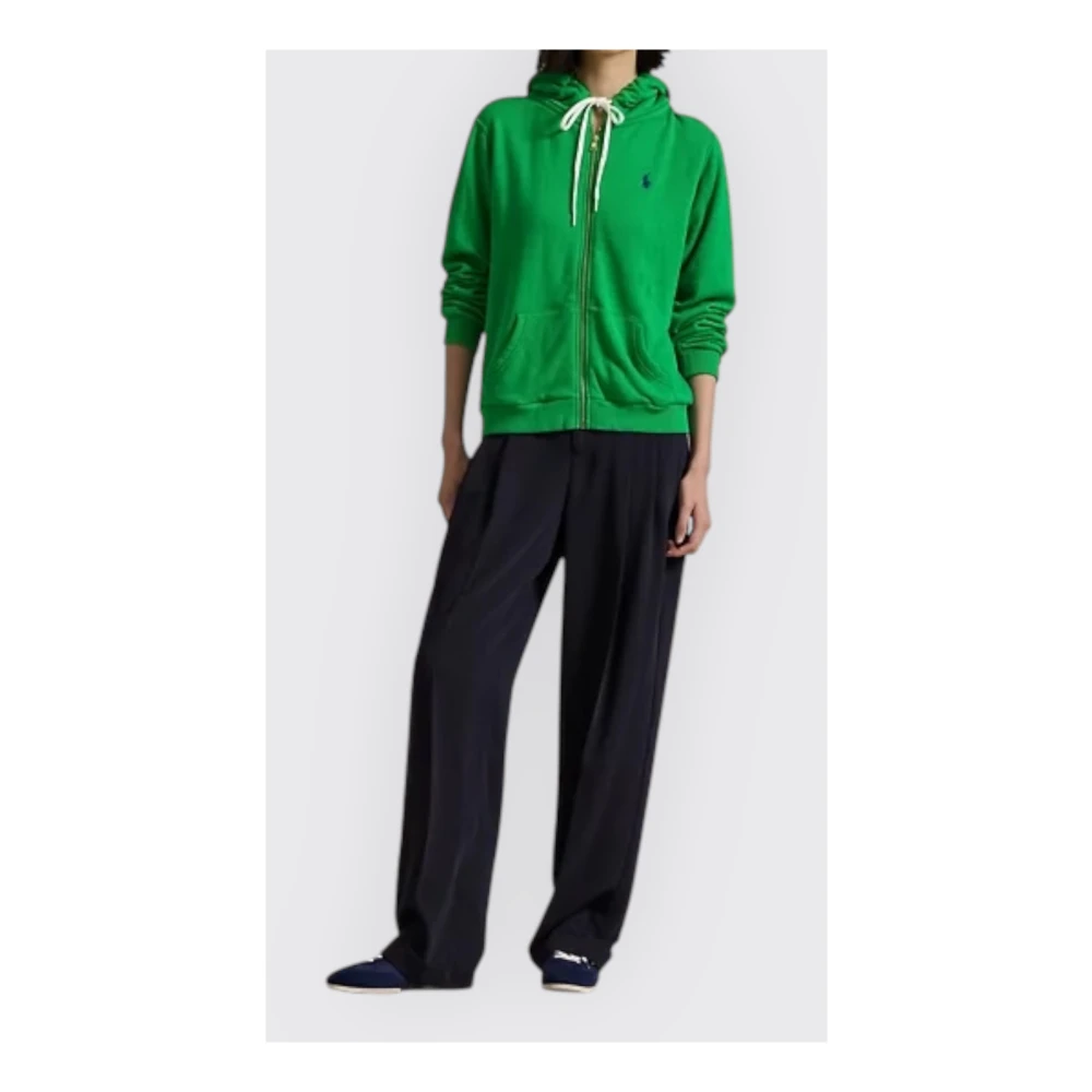 Polo Ralph Lauren Gezellige hoodie voor vrouwen Green Dames