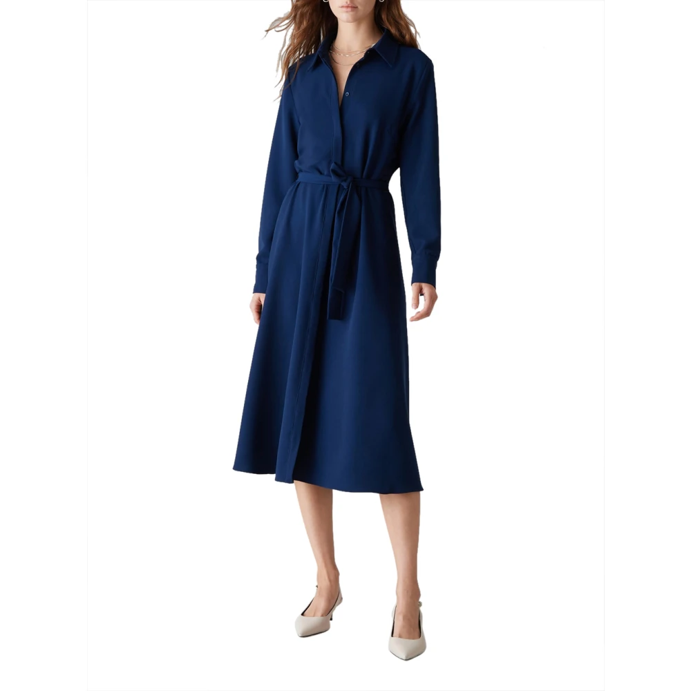 Marella Blauwe Longuette Jurk Bazar Blue Dames