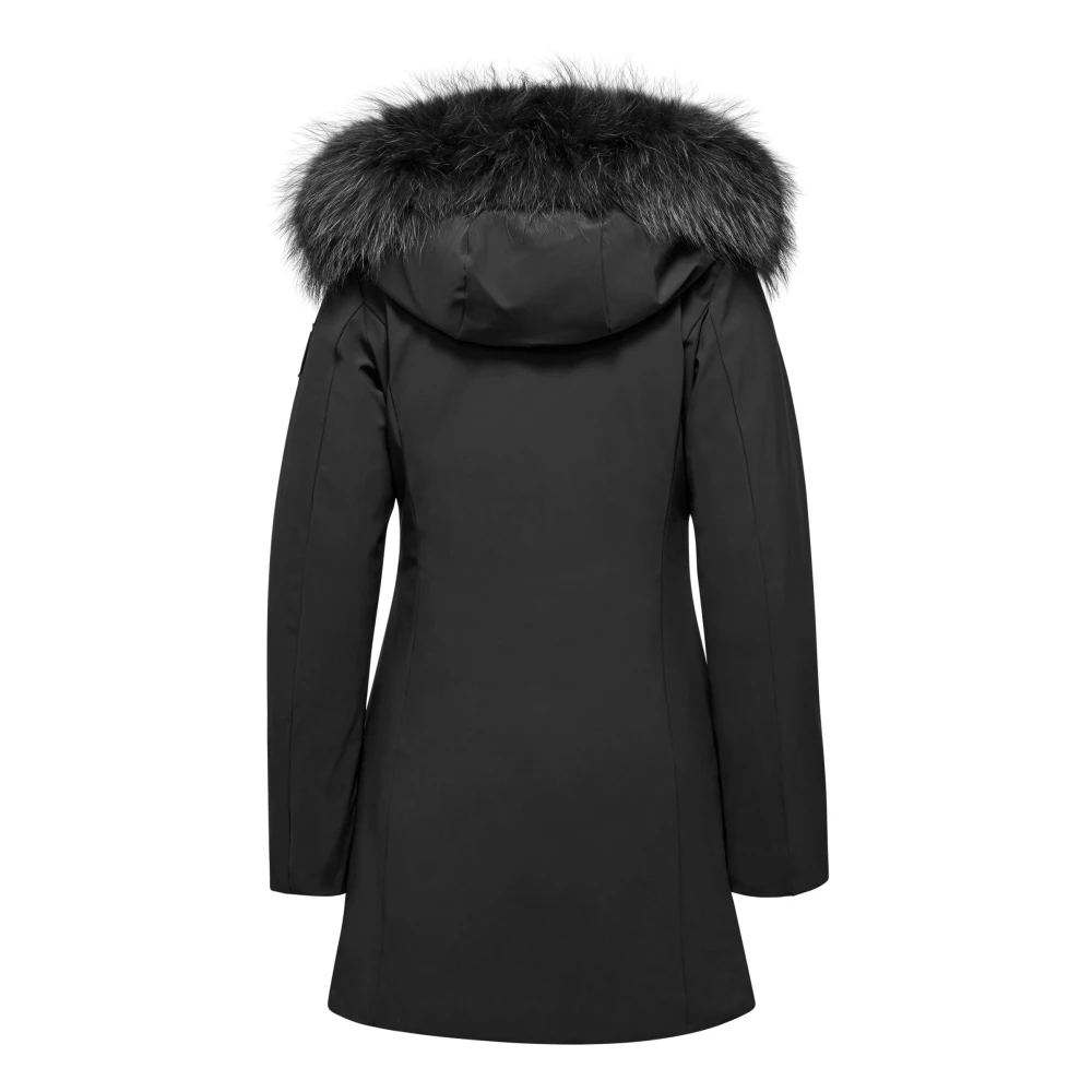BomBoogie Winter Parka Jas met Bont Capuchon Black Dames