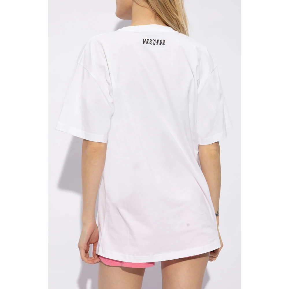 Moschino Bedrukt T-shirt White Dames
