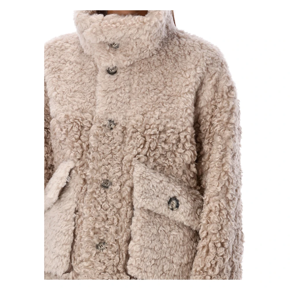 Urbancode Reversible Shearling Peacot Outerwear Beige Dames