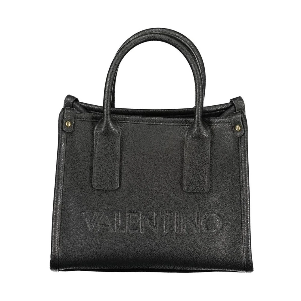 Valentino , Handbags, Female, Black, One Size, Polyethylene Handbag With Textured Finish