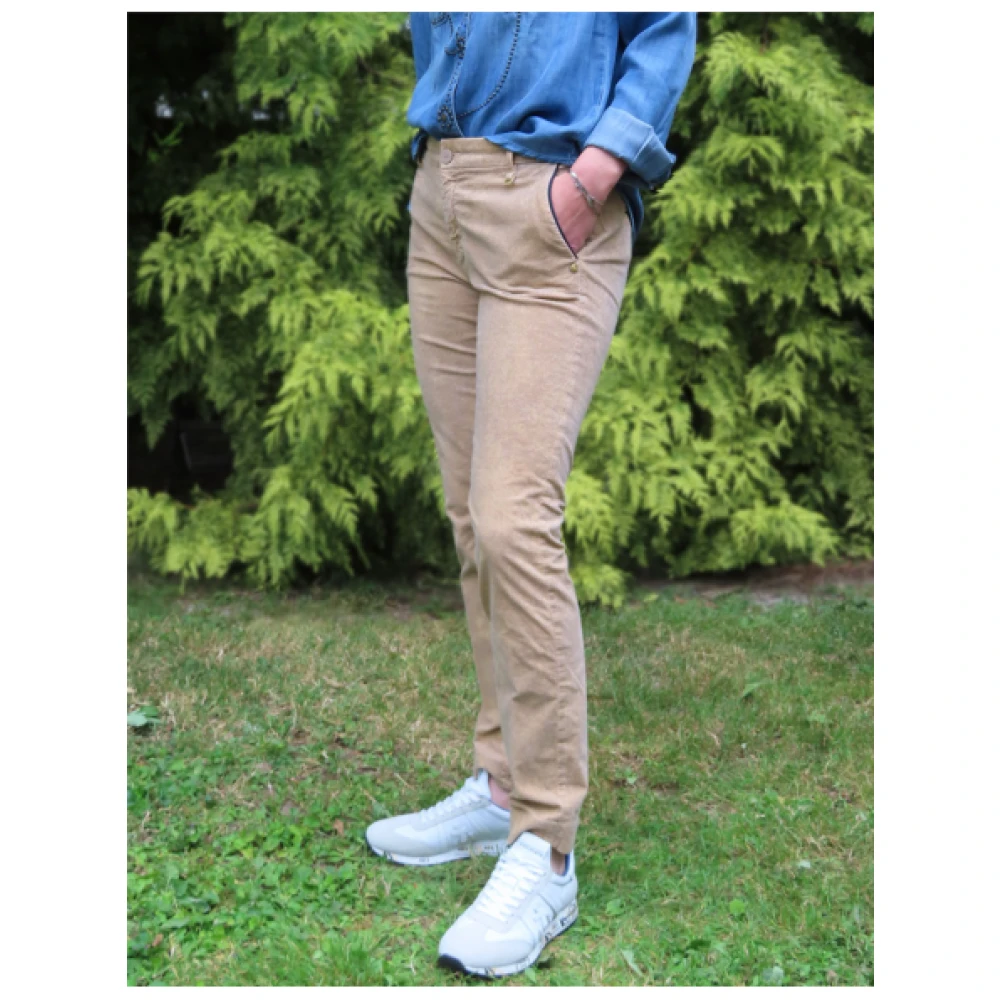 Mason's Jacqueline City Velours Broek Beige Dames