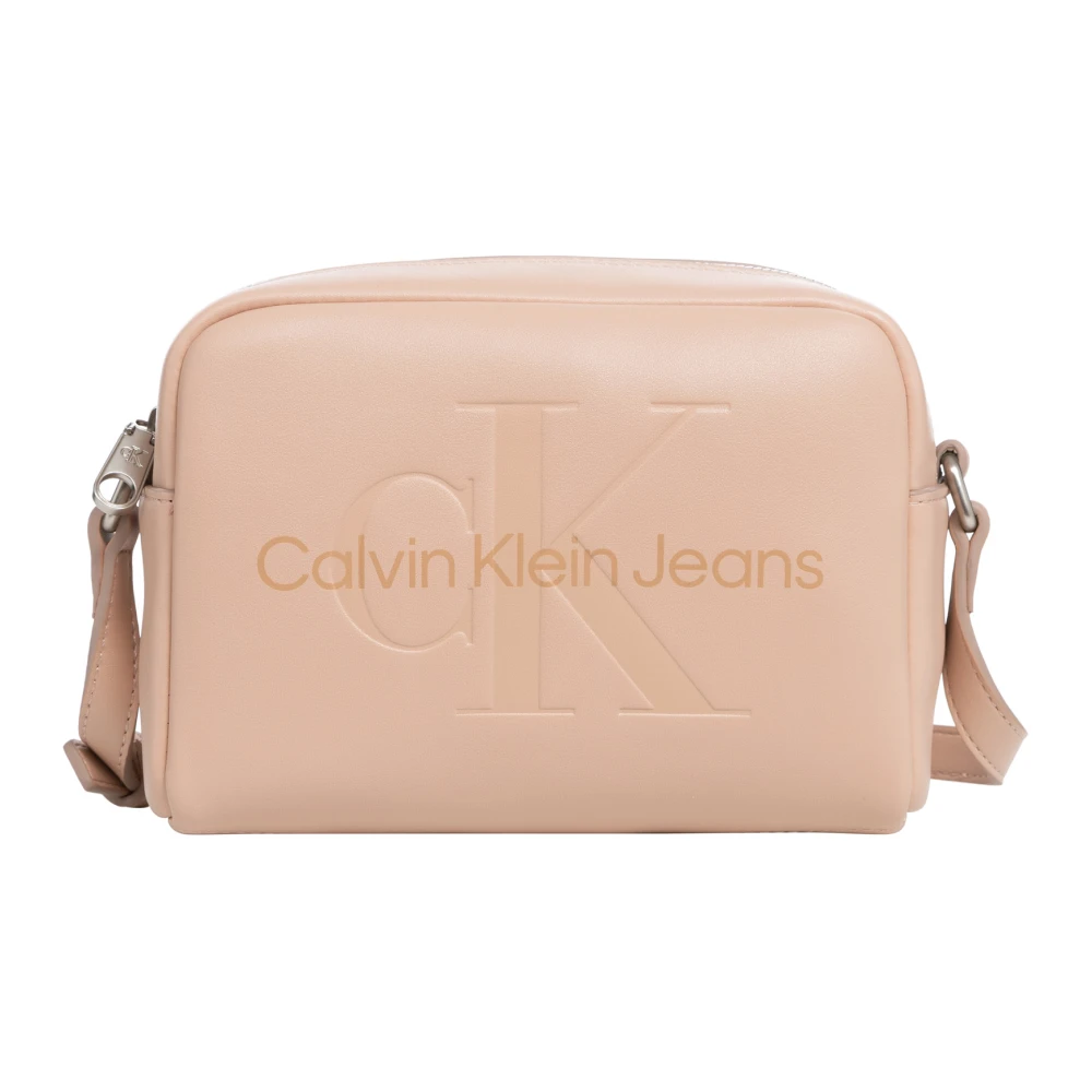 Calvin Klein Jeans Stijlvolle Crossbody Tas met Verstelbare Band Pink Dames