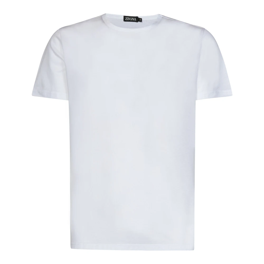 Ermenegildo Zegna Witte Ribgebreide T-shirts en Polos White Heren