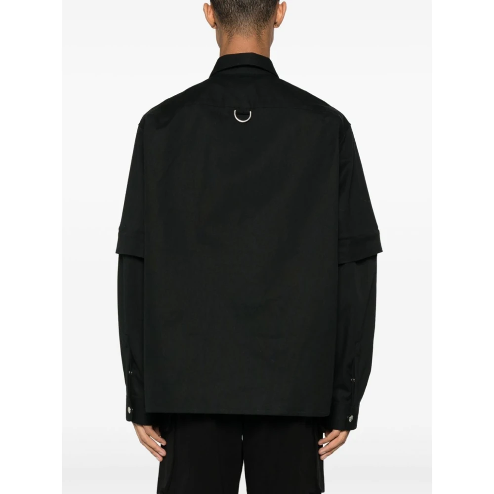 Givenchy Zwarte Shirt met Ritssluiting en Afneembare Mouwen Black Heren