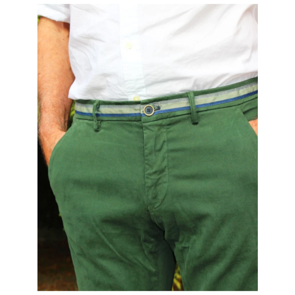Mason's Slimme Chino Broek Green Heren