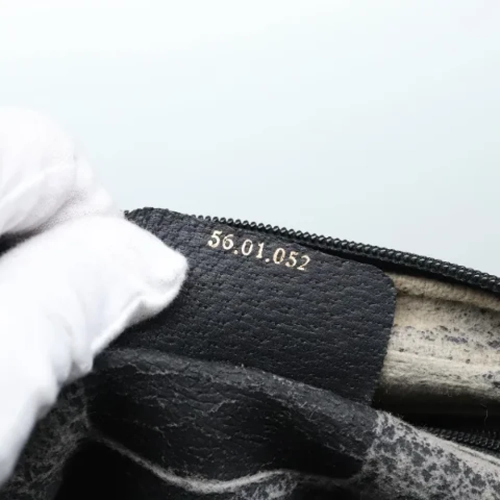 Gucci Vintage Pre-owned Leather clutches Black Dames