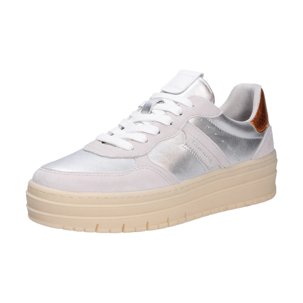 Tamaris Sportieve vetersneaker Dames Schoenen Grijs