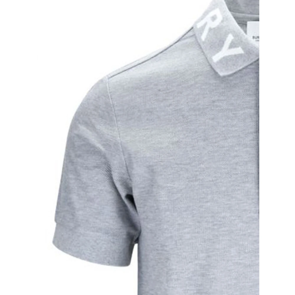 Burberry Grijze Polo Shirt met Logo Gray Heren