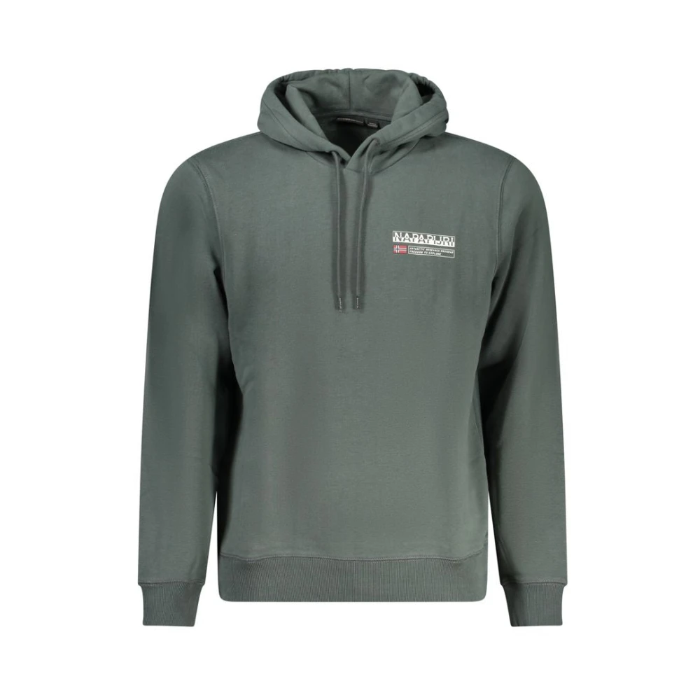 Napapijri Groene Katoenen Hoodie met Logoprint Green Heren