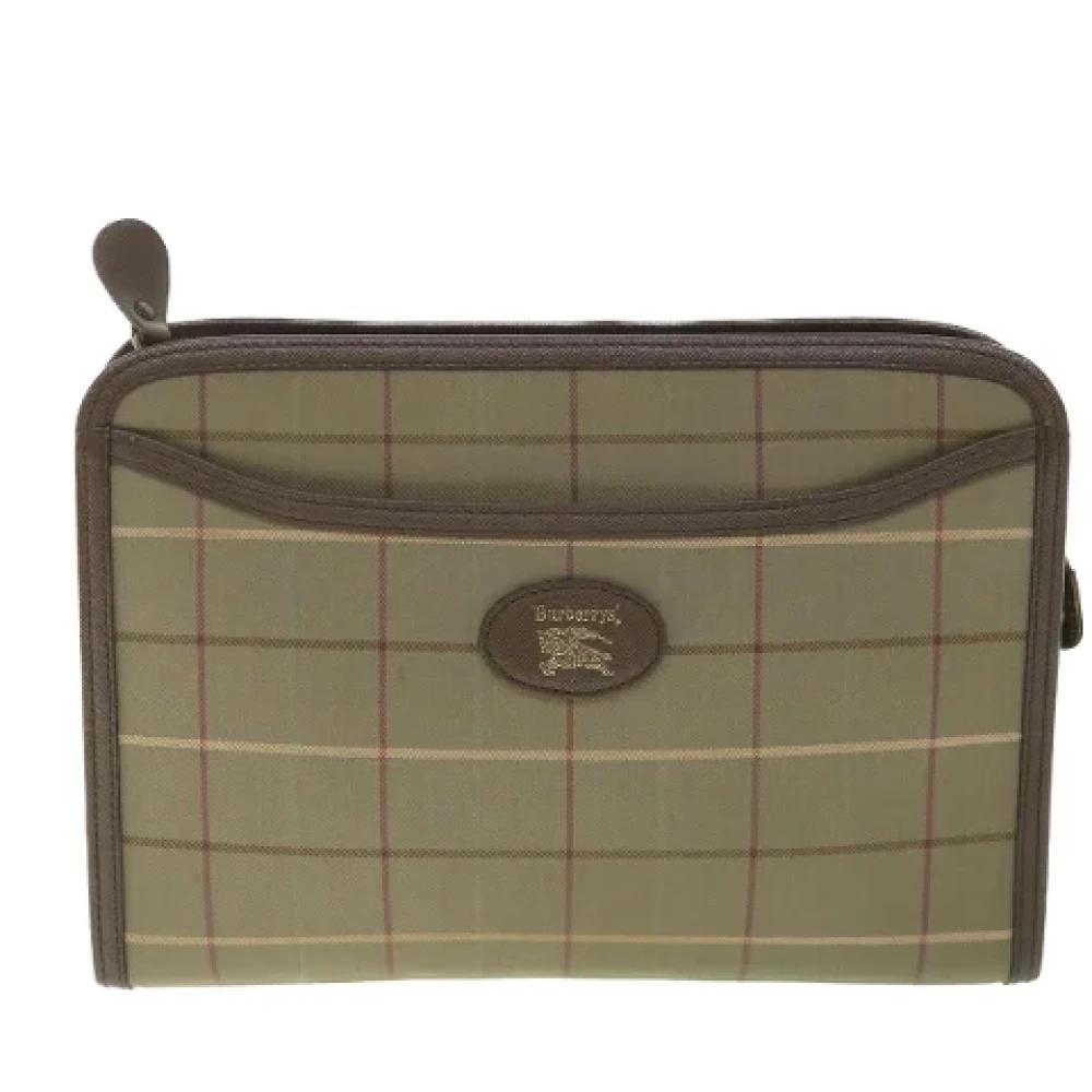 Burberry Vintage Pre-owned Fabric clutches Green Dames