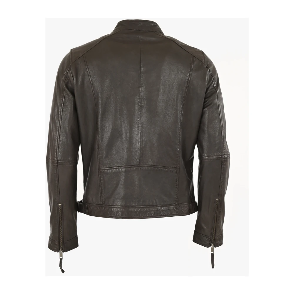 La Canadienne Chocolade Lam Blouson Jas Brown Heren