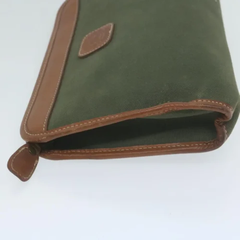 Burberry Vintage Pre-owned Canvas clutches Green Unisex