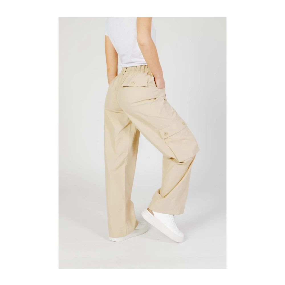 Only Katoenmix Jeans en Broeken Beige Dames