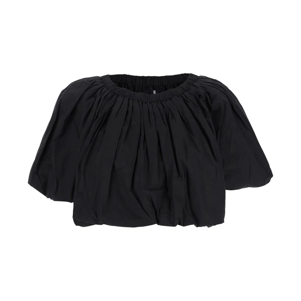 Isabel Marant Étoile Zwarte Crop Top met Gathering Black Dames