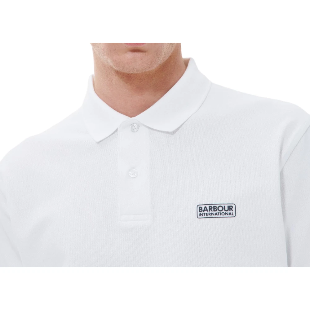 Barbour Essential Polo White Heren