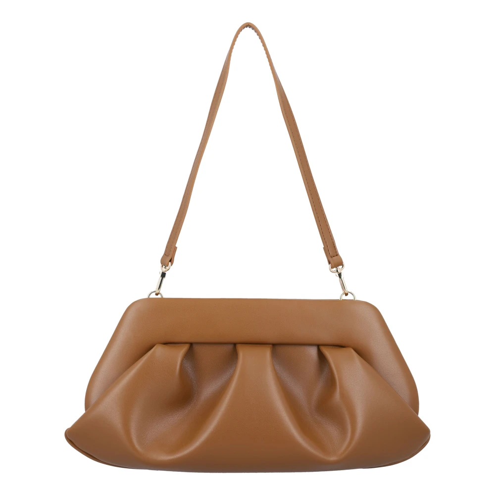 THEMOIRè Karamel Vegan Leren Clutch Handtas Brown Dames