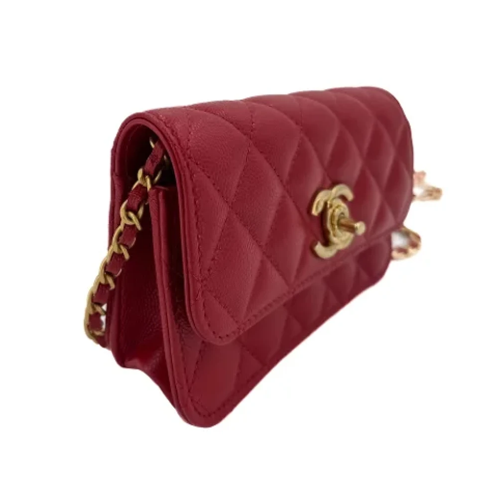Chanel Vintage Pre-owned Leather chanel-bags Red Dames
