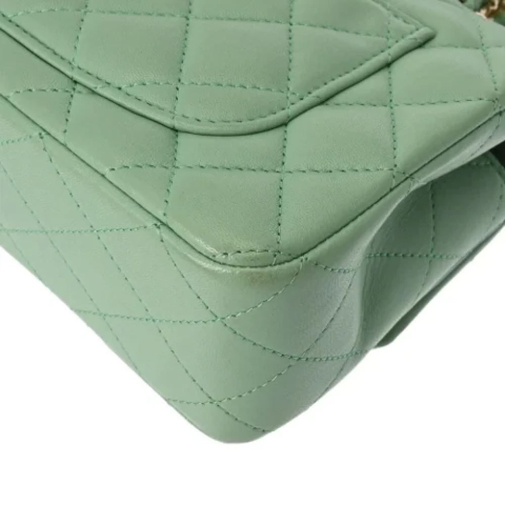 Chanel Vintage Pre-owned Leather chanel-bags Green Dames
