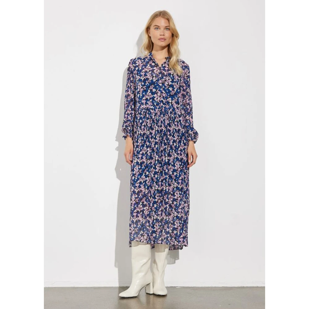 MbyM Blauwe Bloemenprint Jurk Multicolor Dames