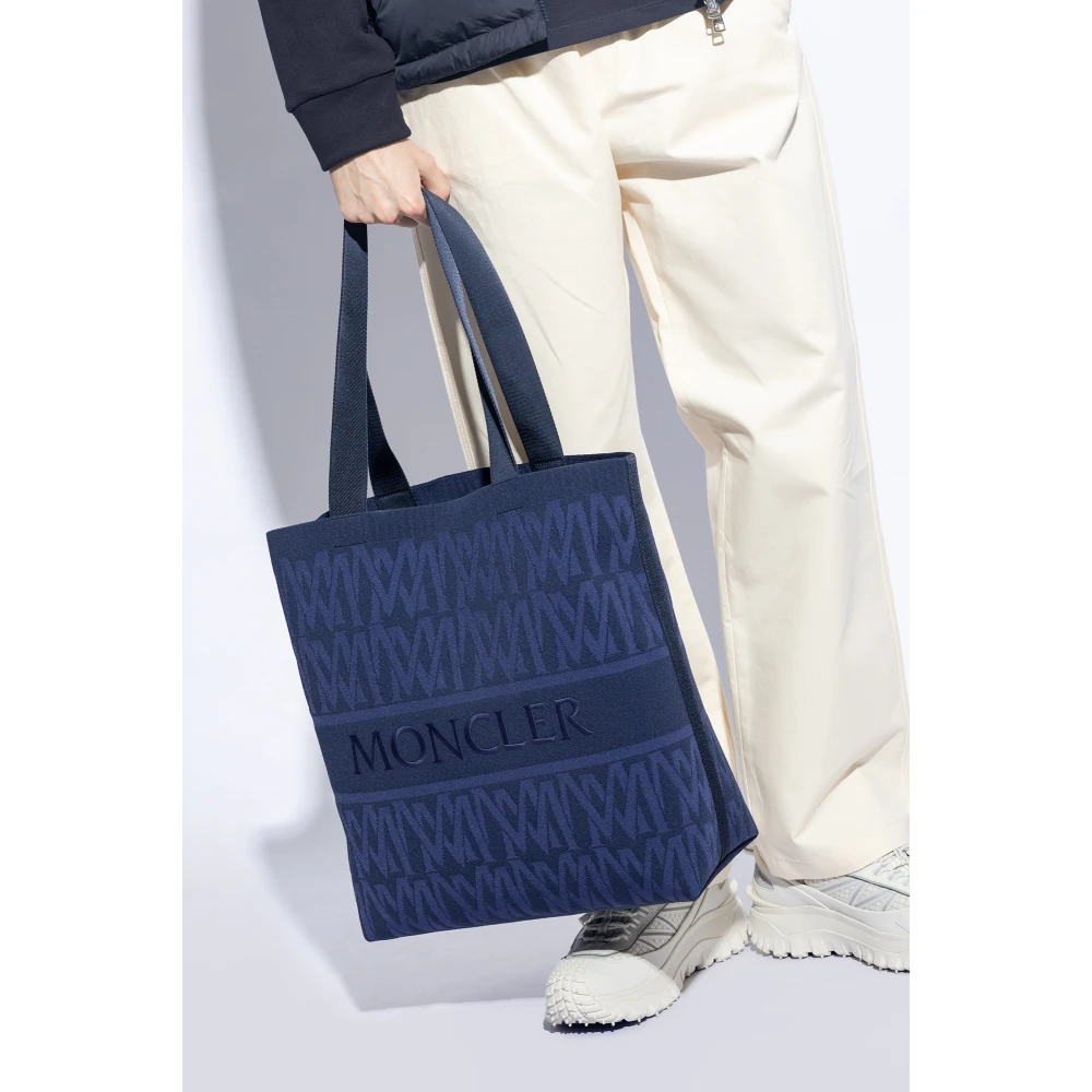 Moncler Shopper tas met monogram Blue Unisex