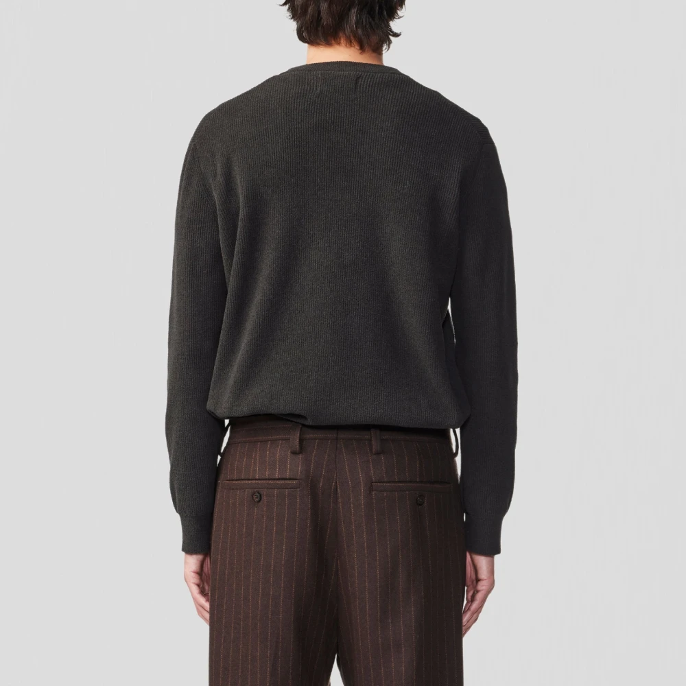 Nn07 Modieuze Crewneck Sweater Dark Army Green Heren