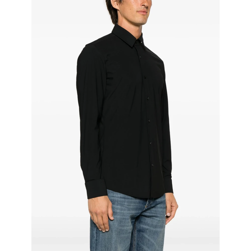 Hugo Boss Slim Fit Polyamide Elastaan Shirt Black Heren
