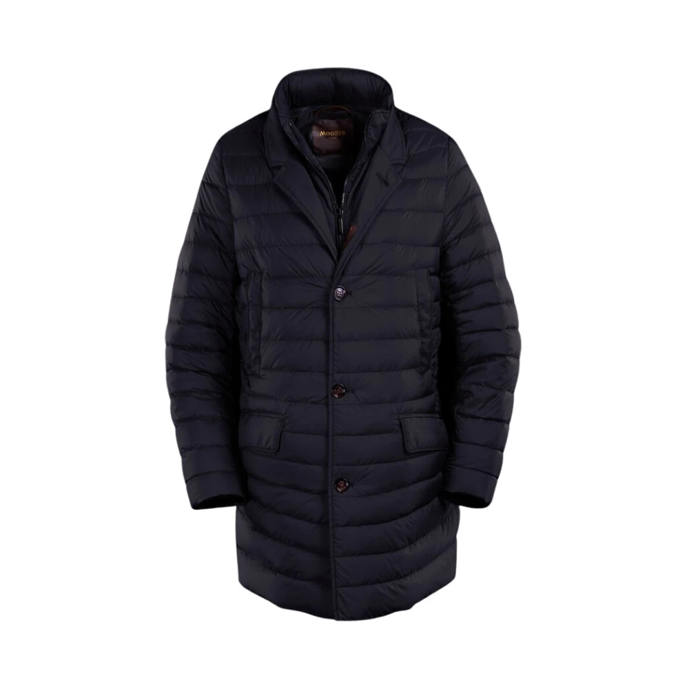 Moorer Men's Blue Parkas, 2XL, Quilted Coat