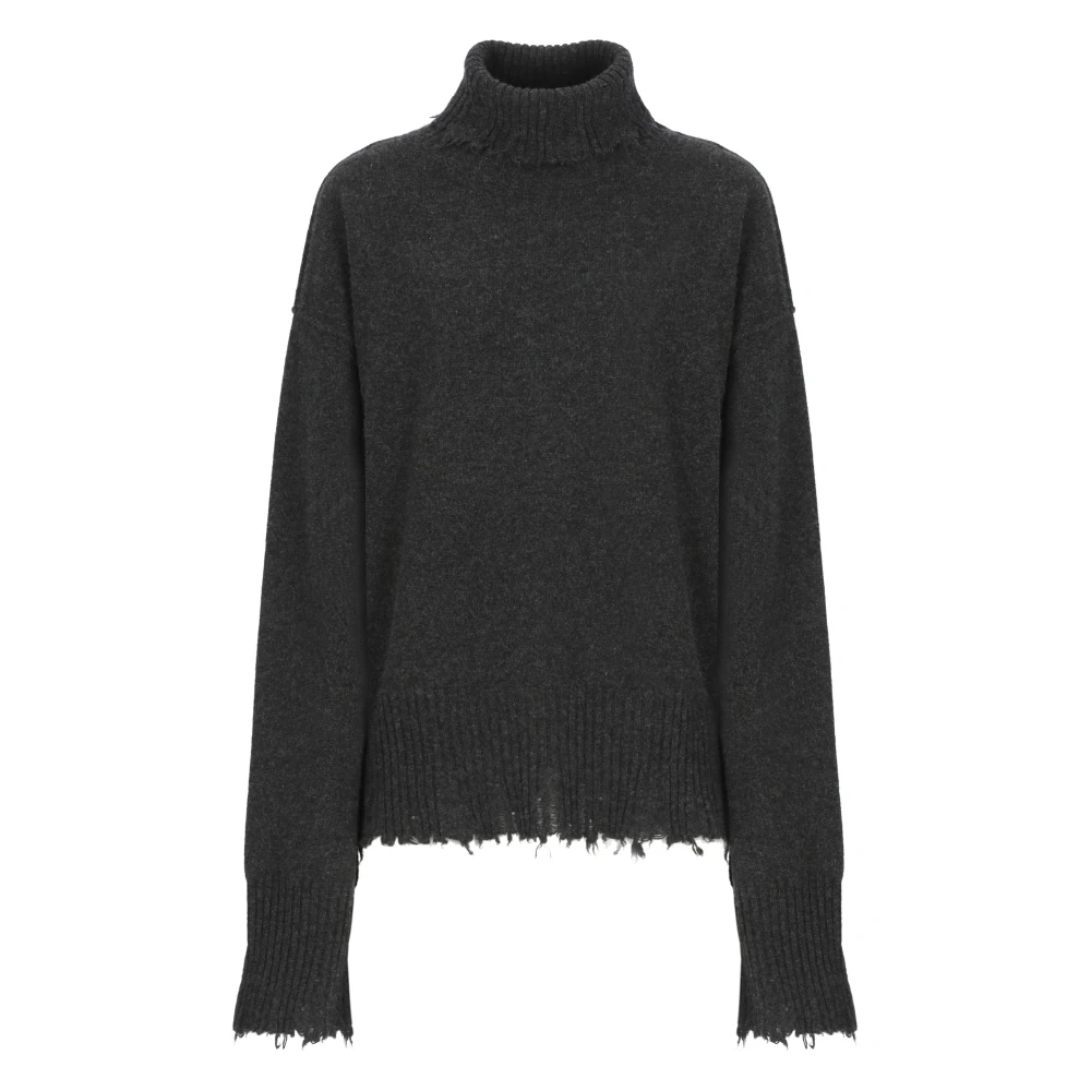 UMA Wang Donkergrijze Cashmere Hoge Hals Sweater Gray Dames