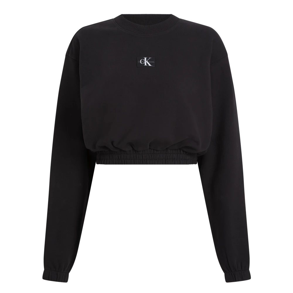 Calvin Klein Zwarte trui met regeneratief katoen Black Dames