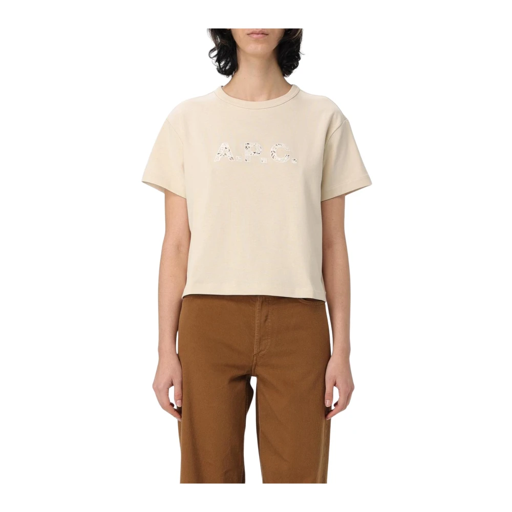 A.p.c. - Tops > T-Shirts - Beige - A.p.c. - Modalova