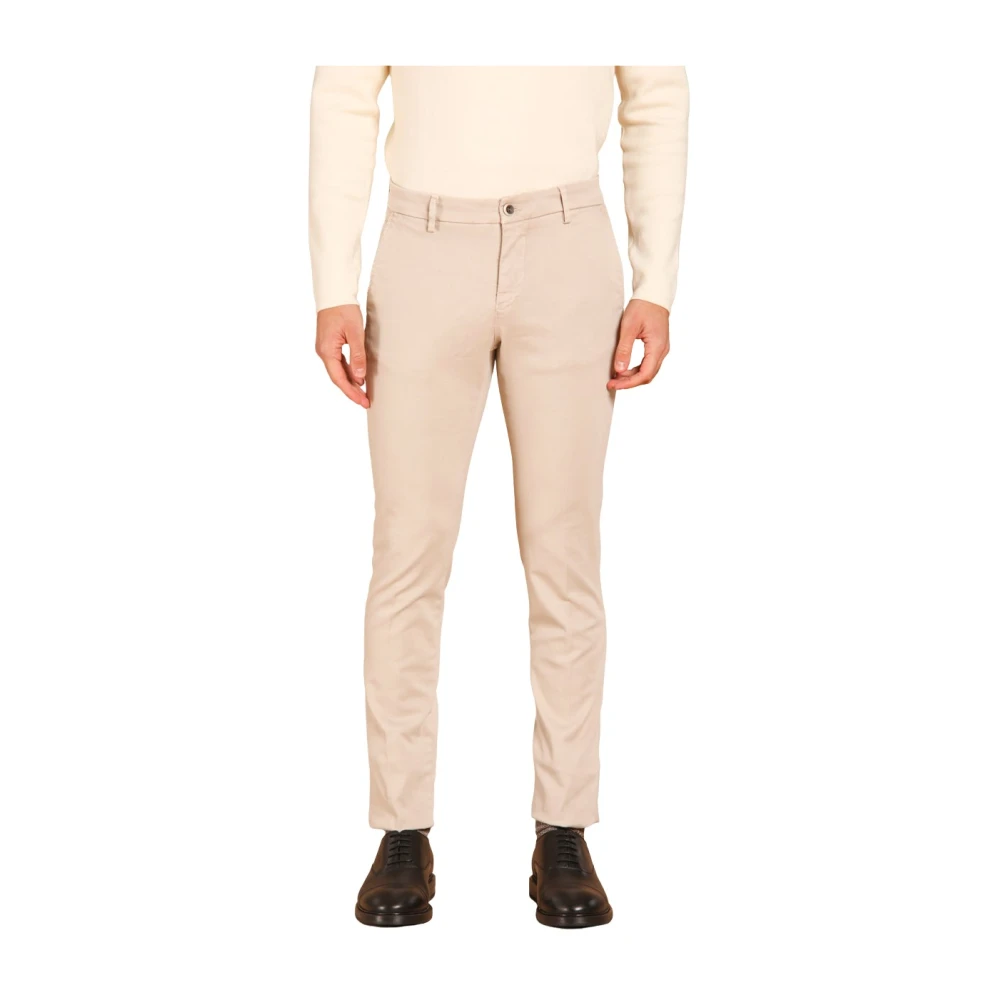 Mason's Slim Fit Gabardine Chino Broek Beige Heren