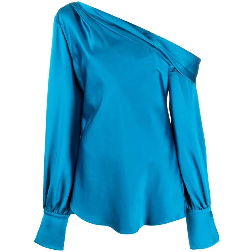 Simkhai Elegante Blauwe One Shoulder Blouse Blue Dames