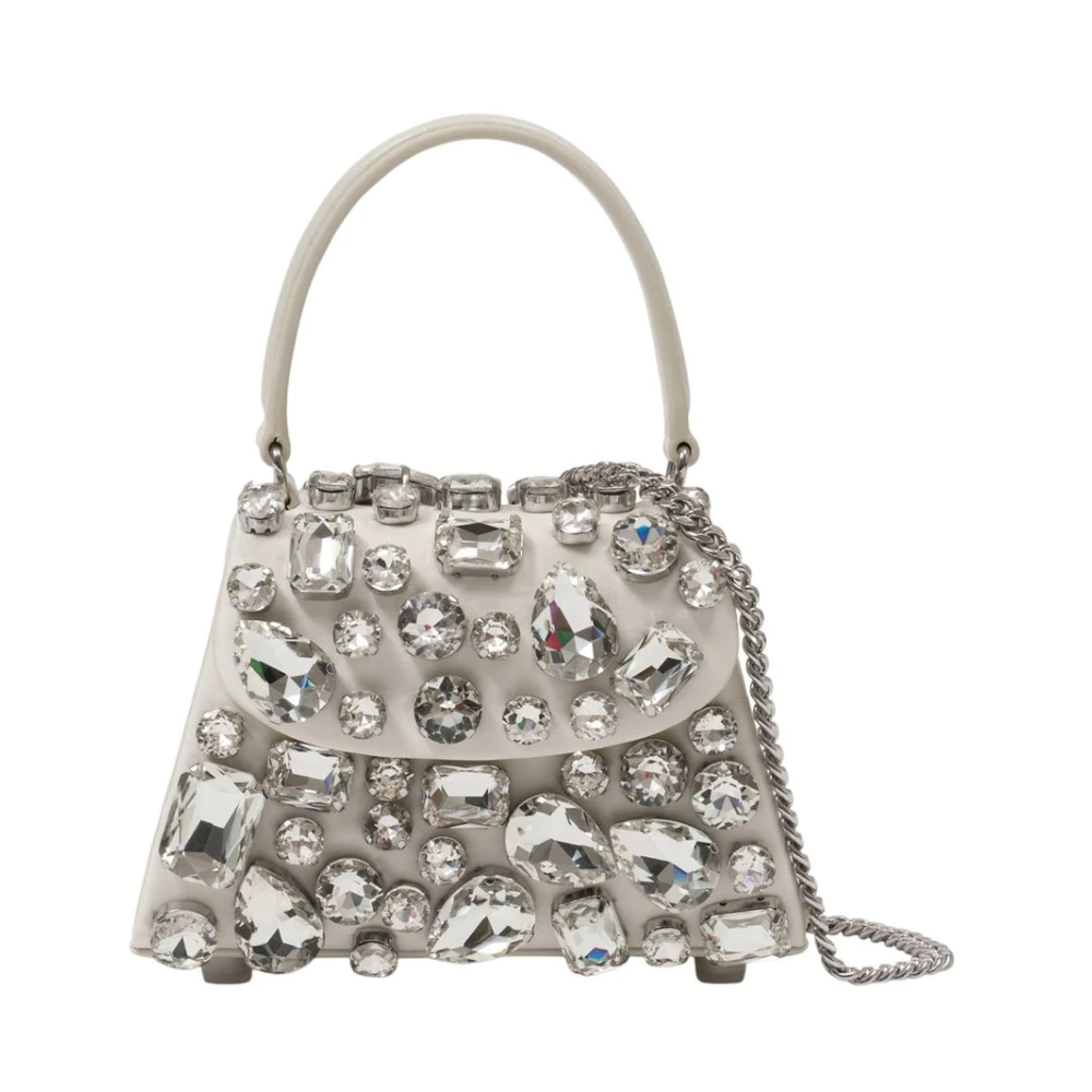 Self Portrait Women's Beige Crystal Mini Bag - Handbags - One Size - Bags