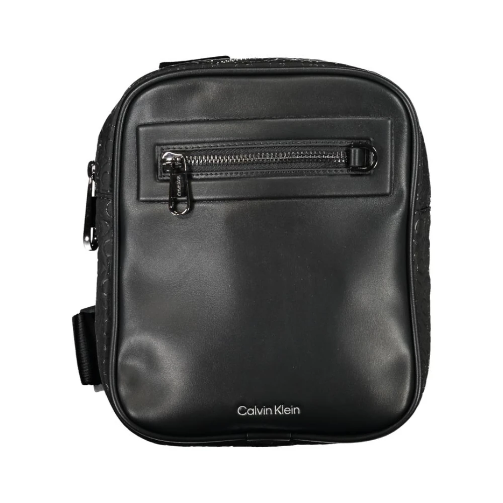 Calvin Klein Elegant Urban Shoulder Bag With Contrasting Details - Male - Cross Body Messenger - Black - One Size - Bags