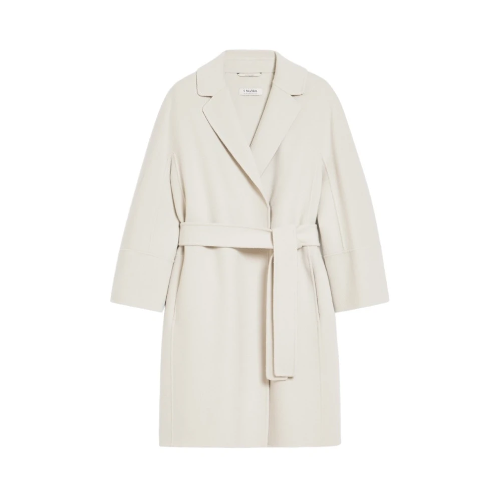 Max Mara Handgemaakte wollen jas met wijde silhouet Beige Dames