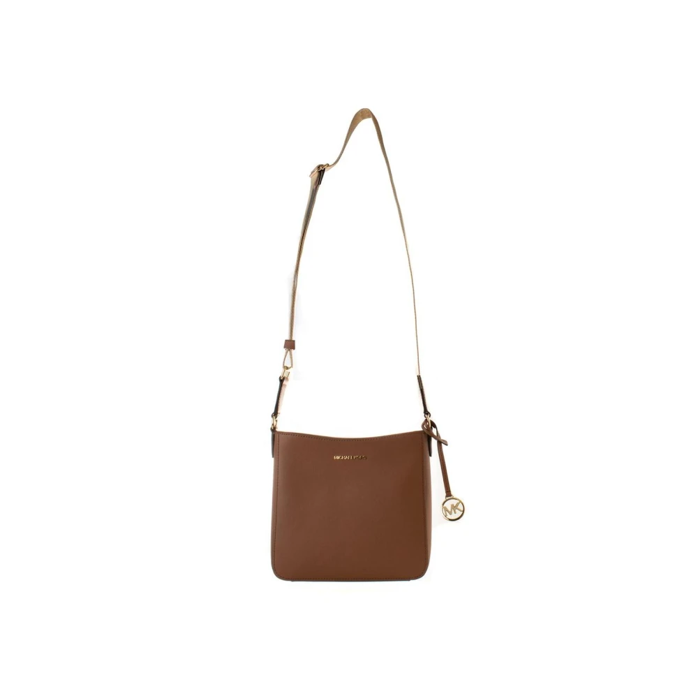 Michael Kors Women's Brown Canvas Crossbody Bag With Adjustable Strap