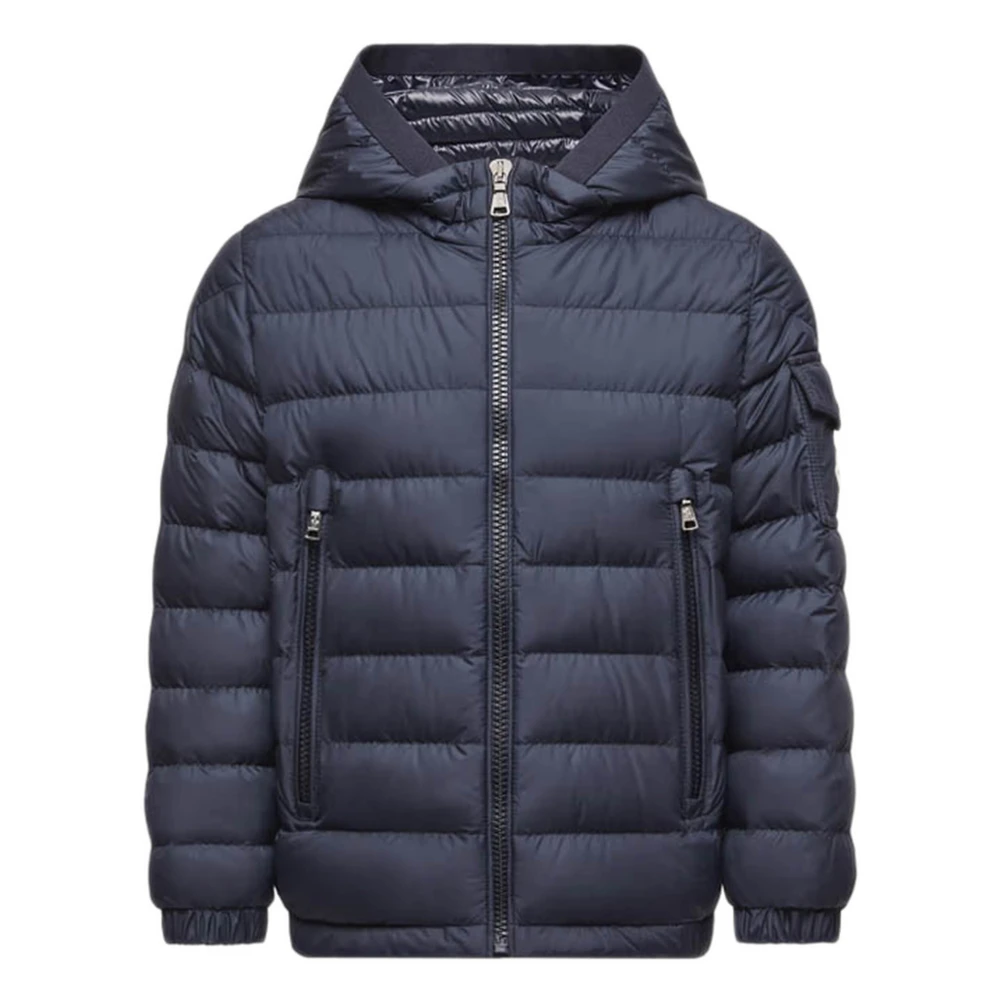 Moncler Boys Blue Winterjackets,, Down-Filled Kids Coat With Hood Size 6 Y