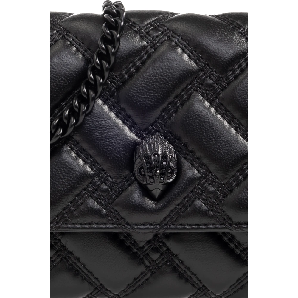 Kurt Geiger Gewatteerde portemonnee met ketting 'Kensington' Black Dames