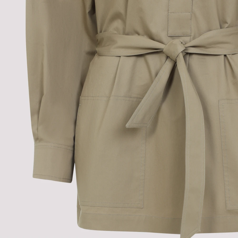 Saint Laurent Casual Oversized Shirt Beige Dames