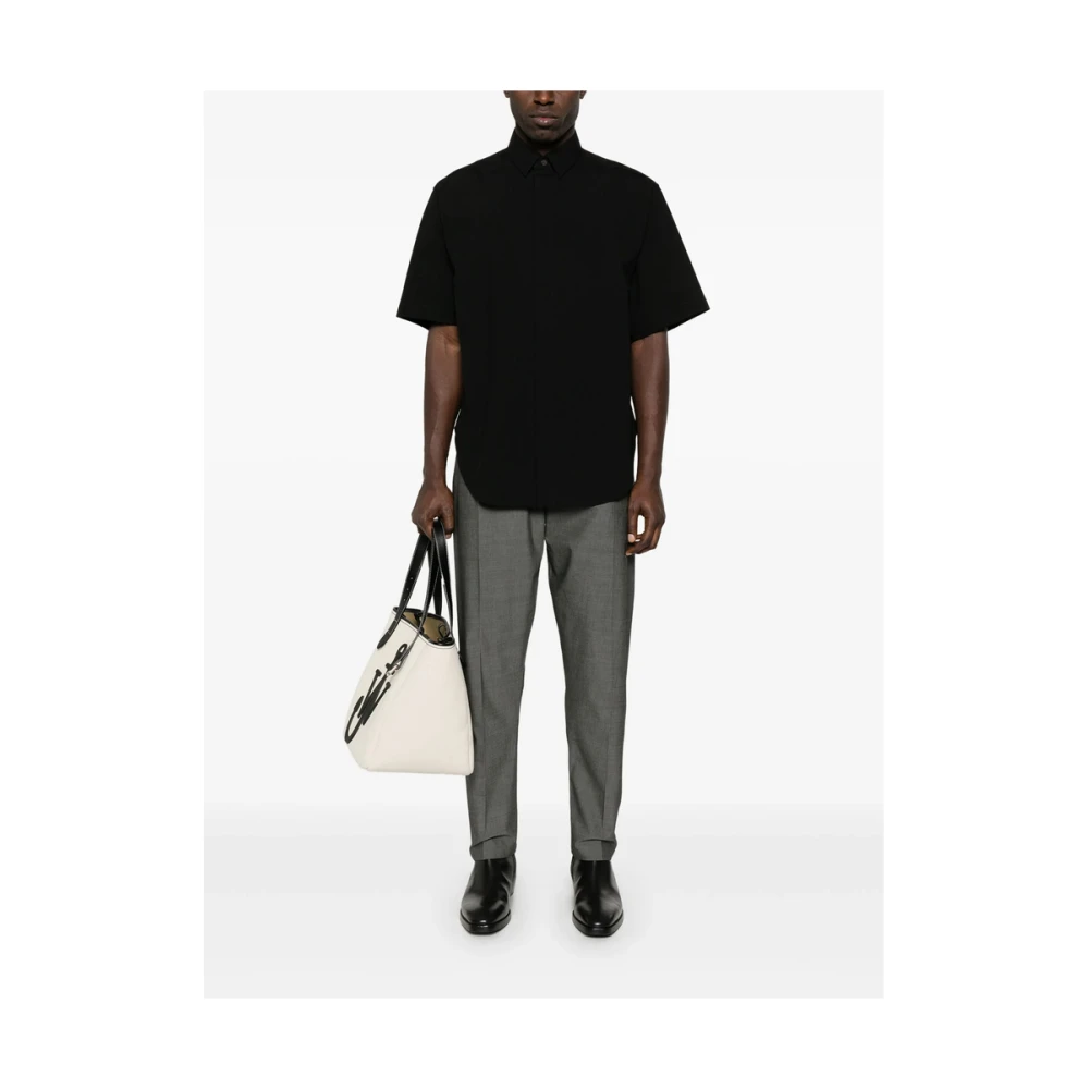 Fear Of God Zwarte Overhemd met Knoopsluiting en Plooien Black Heren