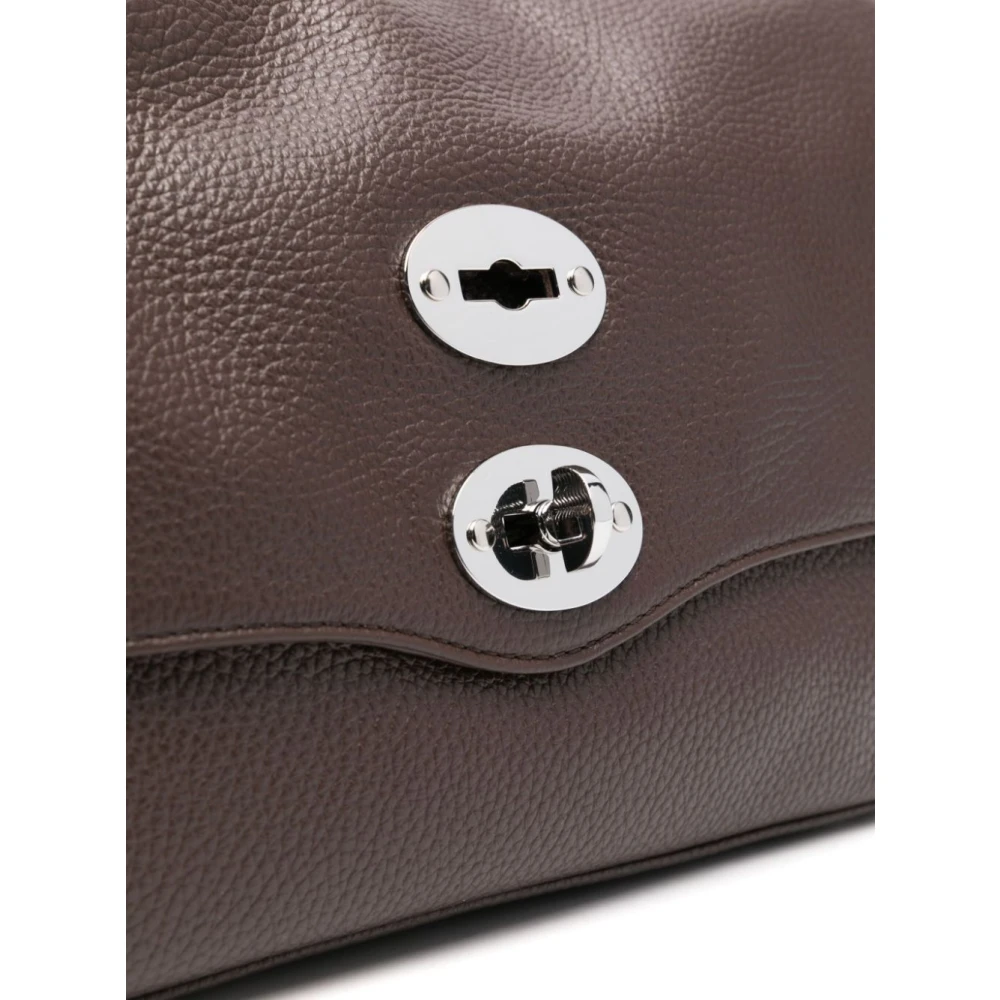 Zanellato Bruine Schoudertas met Overslag Brown Dames