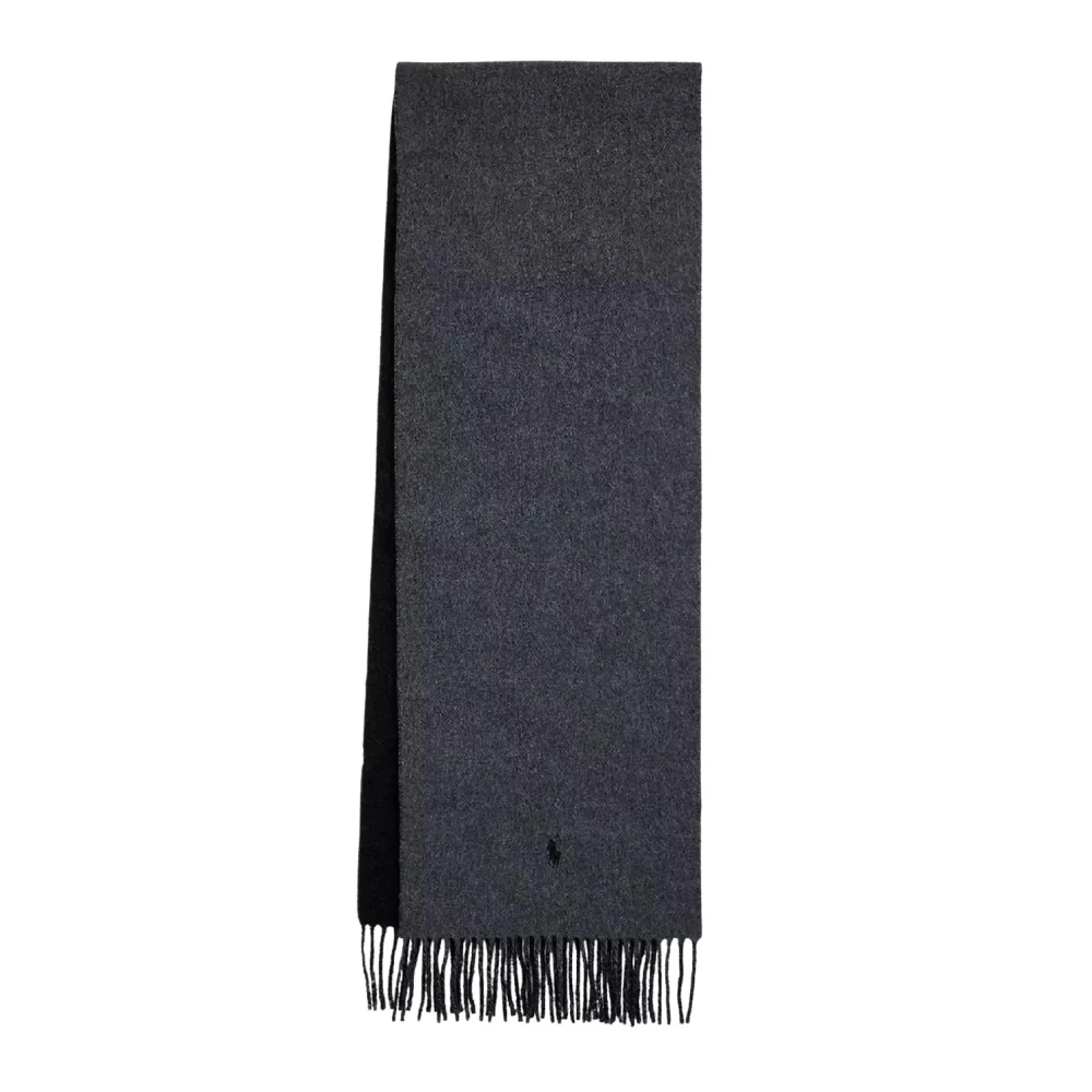 Ralph Lauren Wollen sjaal met franjes Gray Unisex