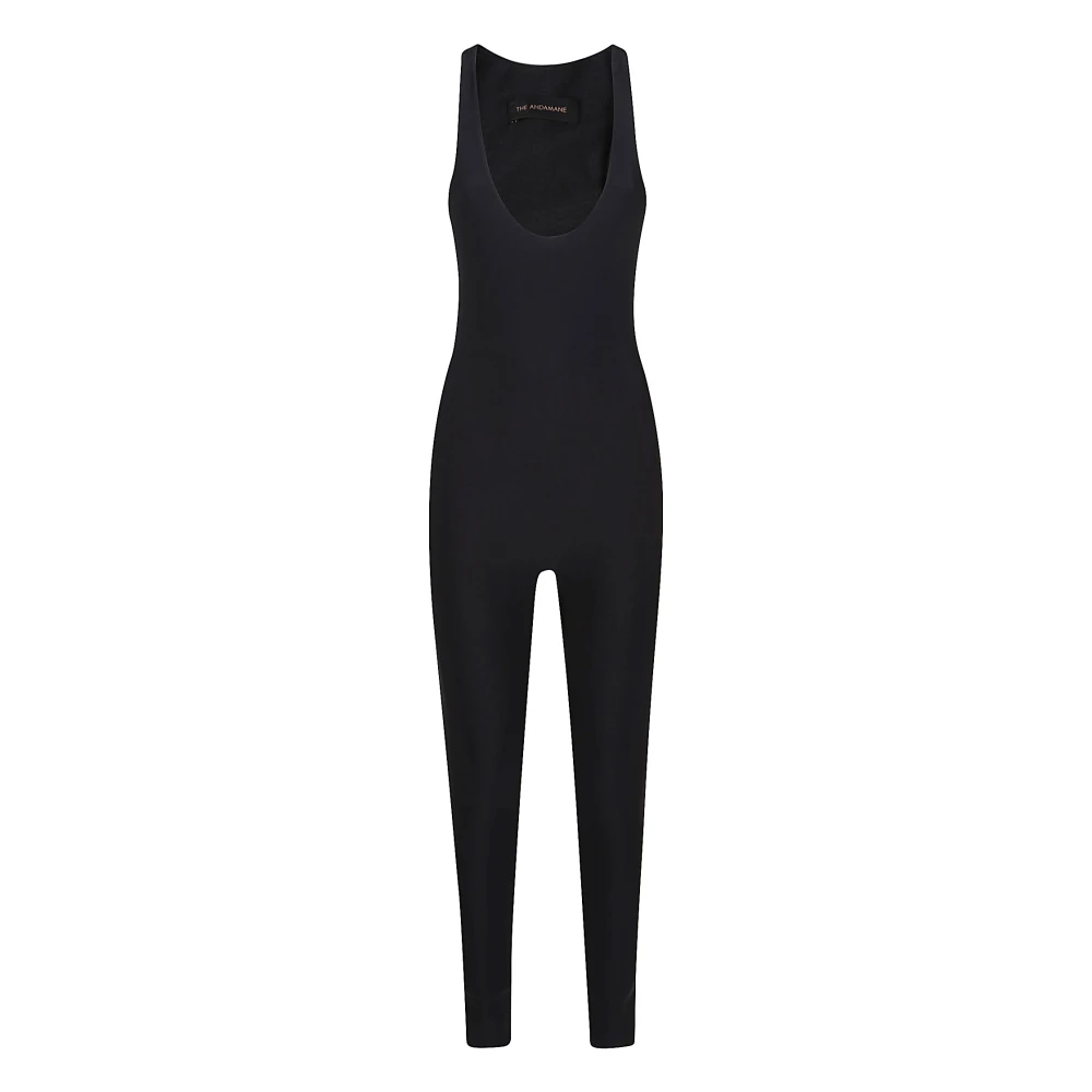 Andamane Jumpsuit met Dunne Bandjes Black Dames